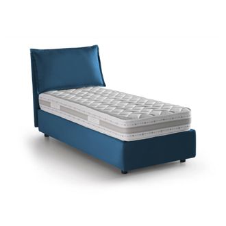 Talamo Italia Talamo Italia - Cama Individual Penelope, Cama Contenedor Con Revestimiento De Tela, 100% Made In Italy, Apertura Frontal, Con Colch&oacute;n Cm 90x190 Inclu