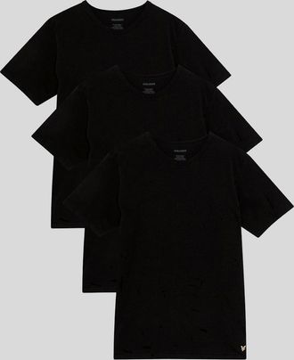 Lyle & Scott Lyle And Scott Mens Basic 3 Pack T-shirt - Black - Size: 38