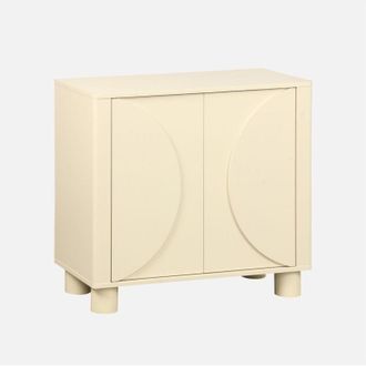 Sweeek Credenza esotica effetto legno di mango 2 ante, 80cm