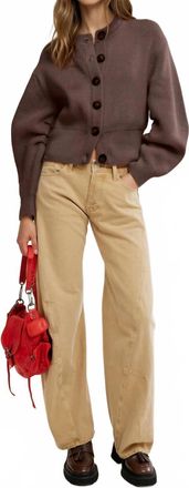 Free People Vienna Cardigan In Coffee Bean