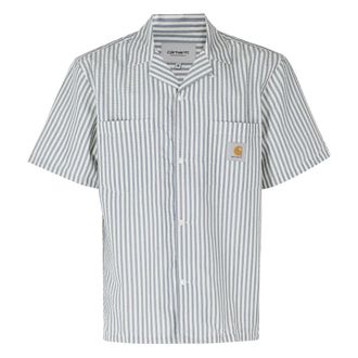 Carhartt Work in Progress Leavel Shirt - male - Carhartt Wip - Short Sleeve Shirts - Blue - M - Shirts