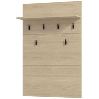Dmora Appendiabiti Navelli, set Fissaggio a Muro Incluso, 6 Ganci, Installazione a Muro, 115h cm Marrone Rovere