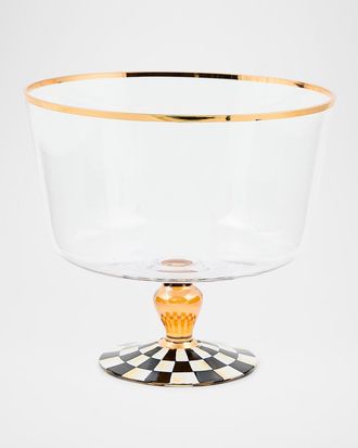 MacKenzie-Childs Courtly Check Glass Trifle Bowl, 18 oz