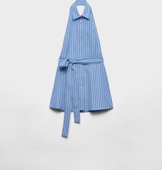 Prada Sleeveless striped poplin shirt
