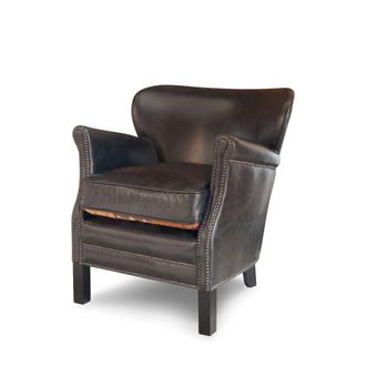 PIB Sillon de cuero marr&oacute;n