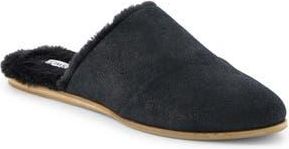 Toms Jade Mule in Black Metallic Suede/Faux Fur at Nordstrom Rack, Size 8.5