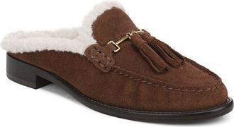 Franco Sarto Callen Tassel Loafer Mule in Brown Leather at Nordstrom, Size 5.5