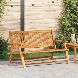 Berkfield Home Garden Bench 122.5x77x74 cm Solid Acacia Wood in Brown
