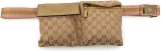 Gucci Pre-owned Gucci GG Canvas Web Double Pocket Belt Bag Ladies DWQL8J3I890R9X6J