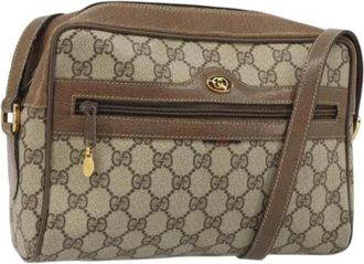 Gucci Pre-owned Leren Schoudertas - Dames - Vintage Schoudertas - Bruin - ONE Size - Leer - Vintage