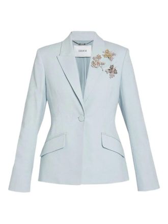Erdem embellished single-breasted blazer - Blue