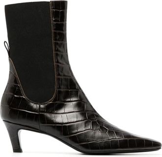 Toteme 50mm Croco-embossed Chelsea Boots
