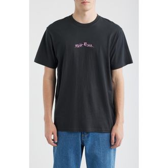 Rip Curl Hazed & Tubed Cotton Graphic T-Shirt in Washed Black at Nordstrom, Size Xx-Large