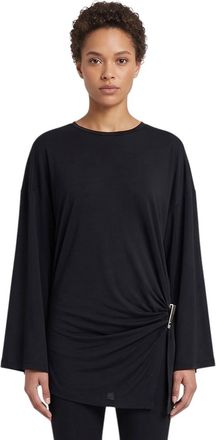 The Attico Black Crew Neck Mini Dress