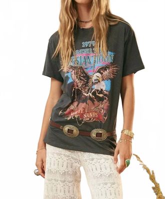 SPELL Elysian Biker Tee In Charcoal