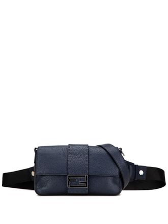 Fendi Borsa a tracolla convertibile Selleria Baguette in pelle 2000-2010 - Blu