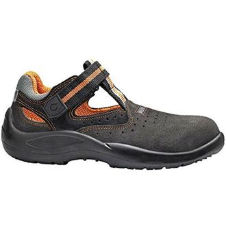 base Protection Summer Scarpa Antinfortunistica, da Uomo e Donna, Grigio/Arancione, Taglie 36