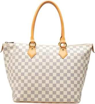 Louis Vuitton Pre-owned Tote Bags, female, White, Size: ONE SIZE Pre-owned Vintage Damier Azur Speedy 30