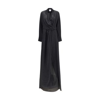 SA SU PHI Silk Long Womens Dress