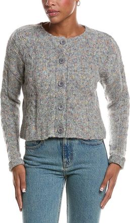 Autumn Cashmere Confetti Cable Boxy Wool & Alpaca-Blend Cardigan