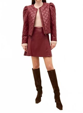 Marie Oliver Faison Long Sleeve Jacket In Brick