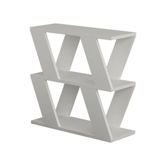 Dmora Mesa de caf&eacute; efecto madera blanco 60x22 cm