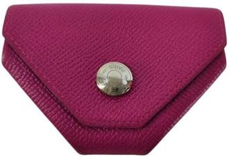 Herm&egrave;s Pink Epsom Leather Coin Purse/Coin Case (Pre-Owned)
