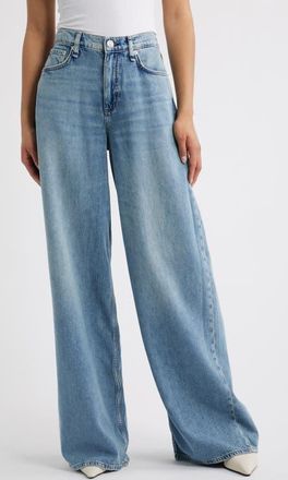 Rag & Bone Featherweight Sofie High Waist Wide Leg Jeans in Amalfi Grom at Nordstrom, Size 31