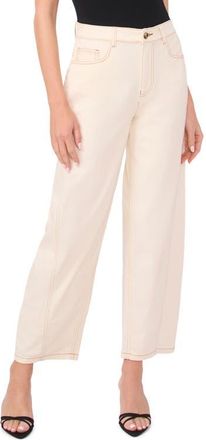 Vince Camuto Curved Seam Ankle Jeans in Antique White at Nordstrom, Size 10