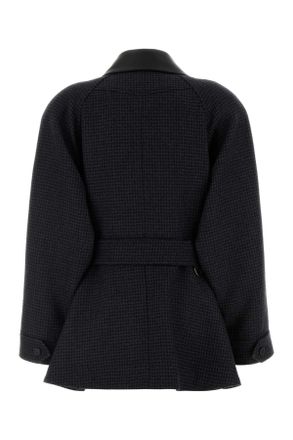 Chlo&eacute; Womens Wool Coat Black Virgin