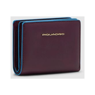 Piquadro Accessoires, Dames, Rood, ONE Size, Leer, Kleine Portemonnee