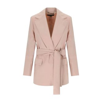Max Mara Jassen, Dames, Roze, S, Wol, Poederroze Wol Teso Blazer