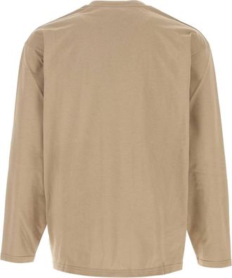 Jil Sander Mens Camel Cotton T-Shirt Kakhi Exterior