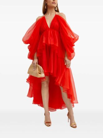 Zimmermann Midi-jurk met ruches - Rood
