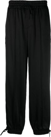 Jil Sander high-waisted tapered-leg trousers - women - Acetate/Viscose - 38 - Black