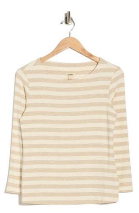 L'agence Lucille Stripe Boat Neck Top in Ivory/Marble Stripe at Nordstrom Rack, Size X-Small