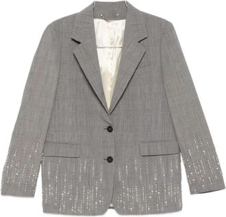 Golden Goose Prince of Wales Check Blazer - Dames - Blazers - Grijs - S - Wol - Jassen