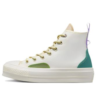 Converse (WMNS) Converse Chuck Taylor All Star Lift Platform High Colorblock Overlay Algae Coast A05127C