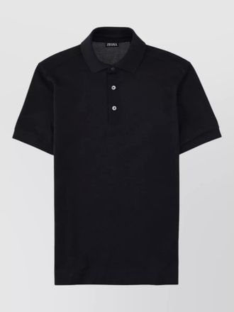 Ermenegildo Zegna short sleeves polo collar cotton jersey