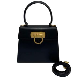 Ferragamo Pre-owned Handbags, female, Black, Size: ONE SIZE Pre-owned Fabric handbags