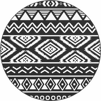 vidaXL Alfombra de exterior arakil negra Ø200 cm pp Vidaxl