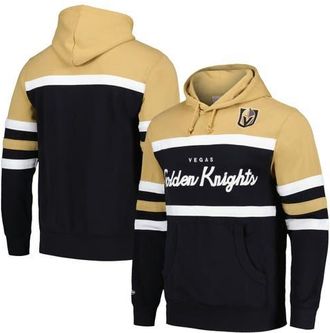 Mitchell & Ness Mens Mitchell & Ness Black/Gold Vegas Golden Knights Head Coach Pullover Hoodie at Nordstrom, Size X-Large