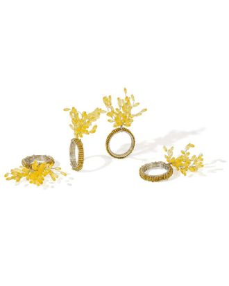 Tiramisu Set Of 4 Floraison Gilded Napkin Rings