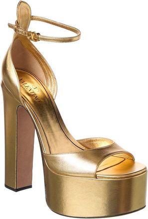 Valentino Tan-Go 155 Leather Platform Sandal