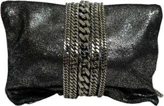 Jimmy Choo London Pre-owned Clutches, female, Black, Size: ONE SIZE Pre-owned Chandra Chain Clutch Bag