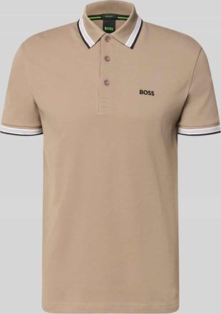 HUGO BOSS Regular Fit Poloshirt aus reiner Baumwolle Modell PADDY in Khaki, Gr&ouml;&szlig;e XXXL