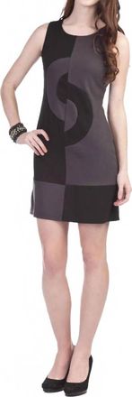 Papillon Colorblock Shift Tank Dress In Black