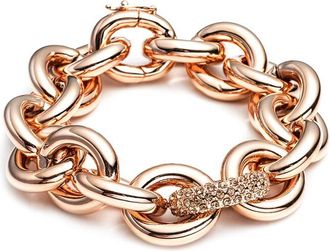 Eddie Borgo 12K Rose Gold CZ Chain Link Bracelet