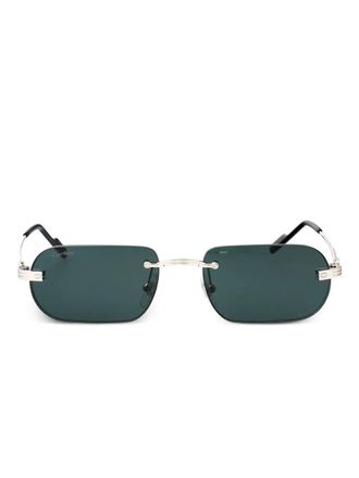 Cartier rectangle sunglasses - unisex - Metal - 55 - Silver