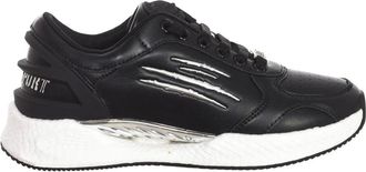 Plein Sport Schoenen, Heren, Zwart, 40 EU, Leer, Sportieve Mid-Top Sneakers